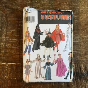 Simplicity Sewing Pattern 5934 Clown Witch Pirate Alien Kids Costume 7-14 UNCUT